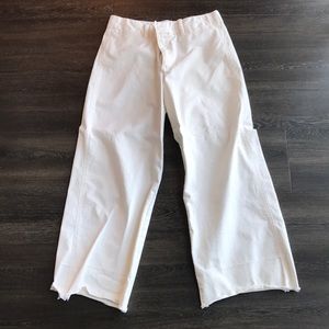GAP off white wide leg jeans